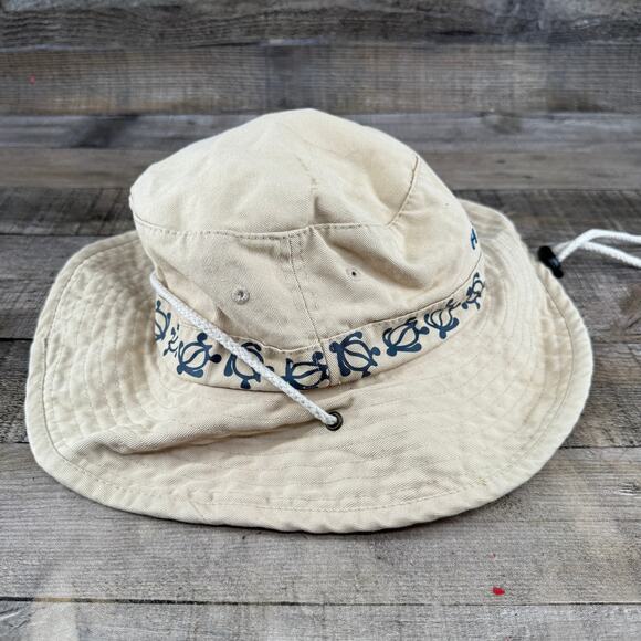 Hawaiian Bucket Hat Classics Tan Turtle Adjustable Surfware Cap - Picture 12 of 15